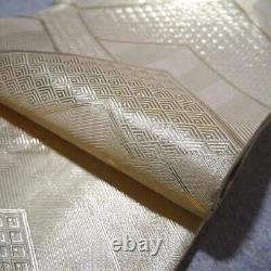 Fukuro Obi Belt Kimono Japan Must-See Model Worn Pure Silk Used Zentai Nishijin