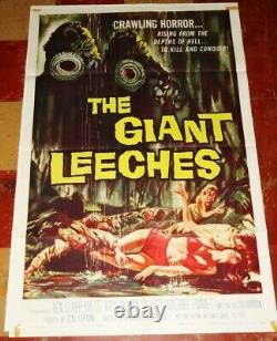 GIANT LEECHES (The) Genuine original 1959 One-sheet VG-EXC Condition. Must See
