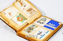 GIANT Scrap Book 55 Pages Packed Ephemera Cut Outs Holiday Cards MUST SEE