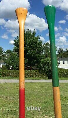 GREAT SET Wooden PADDLES 54 Long With COLOR Boat OAR Canoe Must See