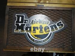 Genuine Dr Martens 90s Wooden Shop Advertising wall sign Must See! 24 x 15