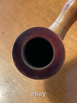 Genuine meerschaum estate pipe billiard bamboo shank vintage must see