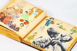 Giant Scrap Book 60 Pages PACKED FULL Ephemera Cut Outs Shirley Temple Must See