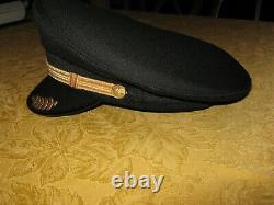 Gold Airline Pilot Captains Uniform Hat With Insignia New Size 7 5/8 Must-See