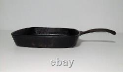 Griswold Vintage Square Skillet Fry Pan Cast Iron 9.5 Diameter, Must See