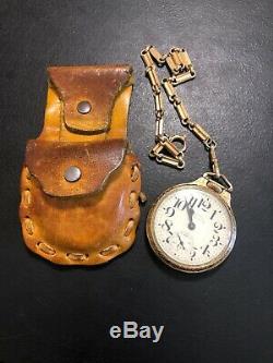HAMILTON Railway Special Pocket Watch Works With Rare Carry Case Must See