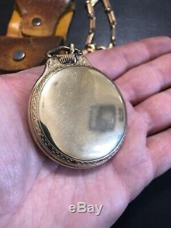 HAMILTON Railway Special Pocket Watch Works With Rare Carry Case Must See