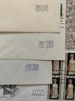 HIRSCHFELD LOT OF 8 authentic hand signed vintage First Day Covers MUST SEE