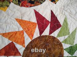 Handmade Quilt 63x80 FLYING GEESE Exceptional Quilt! MUST SEE! Signed 2015