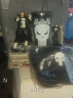 Huge Punisher Lot, Must See! Figures, Cup, Signed Hat, 30+ Comics