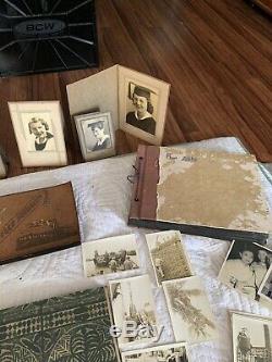INCREDIBLE FAMILY PHOTO LOT WWI & WW2 Photo Albums SHIPS AIRPLANES ETC MUST SEE
