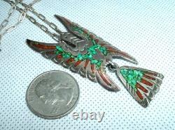 Important Old, Sterling Silver Peyote Bird Necklace, Early Singer Must See