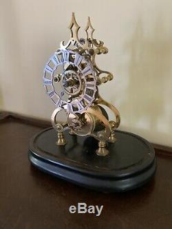 Incredible Antique Single Fusee Skeleton Clock Must See