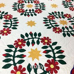 Incredible Hand Applique Presidents Wreath FINISHED QUILT = A Must See Quilt