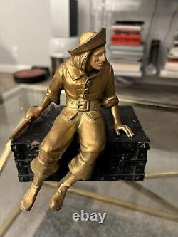 J. B. Hirsch Pirate Sitting On Treasure Chest 1930's Must SEE RARE Heavy