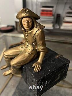 J. B. Hirsch Pirate Sitting On Treasure Chest 1930's Must SEE RARE Heavy