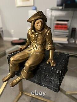 J. B. Hirsch Pirate Sitting On Treasure Chest 1930's Must SEE RARE Heavy