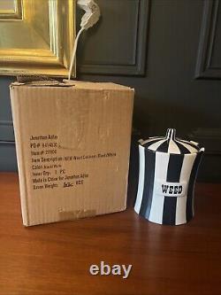 Jonathan Adler Vice Weed Canister Black White RARE Must SEE