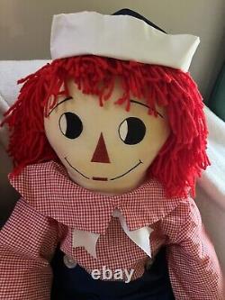 LARGE 35' Raggedy Ann & Andy Dolls Soft Body HOMEMADE VERY NICE MUST SEE