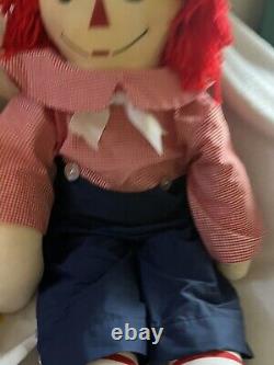 LARGE 35' Raggedy Ann & Andy Dolls Soft Body HOMEMADE VERY NICE MUST SEE