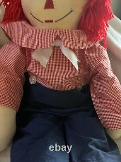 LARGE 35' Raggedy Ann & Andy Dolls Soft Body HOMEMADE VERY NICE MUST SEE