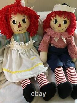 LARGE 35' Raggedy Ann & Andy Dolls Soft Body HOMEMADE VERY NICE MUST SEE