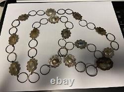 LOOK at this Antique Concho Belt Native American Sterling Silver 42 must see