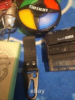 Large Junk Drawer Lot Knives, Cards Harmonica Camera MUST SEE