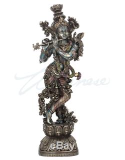Large Krishna Playing Flute Sculpture Statue Figure WELL MADE MUST SEE