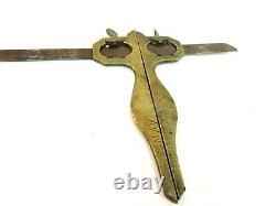 Large Pair Of 18th Century Brass & Steel Calipers Awesome Must See Tool 8 T7390