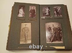 LargeAntique German Cabinet Photo Album 1890's Cabinet Cards Must See