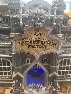 Lemax Spooky Town Dr. Stretch N. Pull's Torture Factory LED ENHANCED -MUST SEE