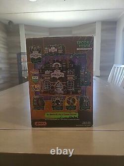 Lemax Spooky Town Dr. Stretch N. Pull's Torture Factory LED ENHANCED -MUST SEE