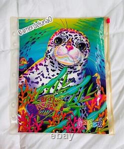 Lisa Frank Rainbow Reef clear pencil pouch 10x12 Vintage MUST SEE