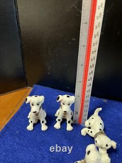 Lot Of 10 DALMATIAN PUPPY Dog TRINKET Boxes Must See Porcelain Super Cute