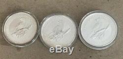 Lot Of (11) 1990s Silver Kookaburra Coin Collection raw must see