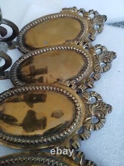 Lot Of 4 VINTAGE SOLID BRASS WALL SCONCE Very Good Condition Must See