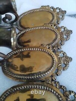 Lot Of 4 VINTAGE SOLID BRASS WALL SCONCE Very Good Condition Must See