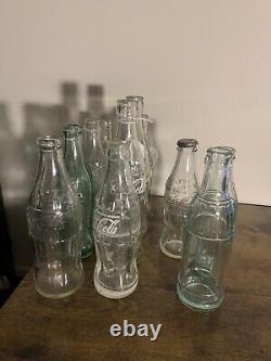 Lot Of Vintage Coca-Cola Bottles Must See Rare Collection Of Glass Bottles