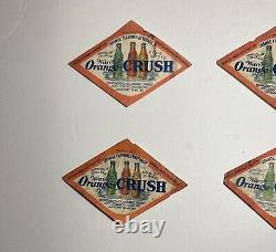 Lot of 10 Extremely Rare Wards Orange Crush Antique 1930's Soda Labels MUST SEE