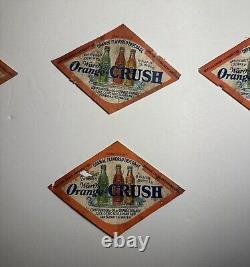 Lot of 10 Extremely Rare Wards Orange Crush Antique 1930's Soda Labels MUST SEE