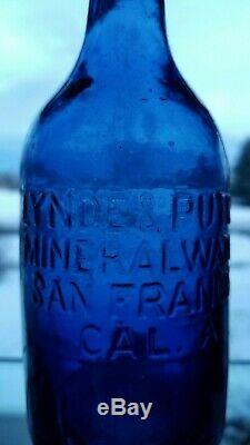 Lynde & Putnam Mineral Waters San Francisco Cobalt 1st Gold Rush soda! MUST SEE