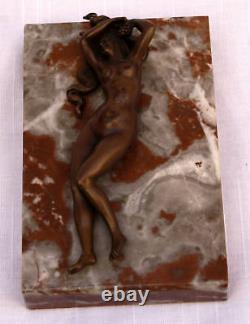 MAGNIFICENT 1900s FRENCH ART NOUVEAU BRONZE NUDE WOMAN, MUST SEE