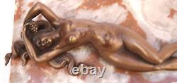 MAGNIFICENT 1900s FRENCH ART NOUVEAU BRONZE NUDE WOMAN, MUST SEE