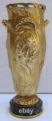 MAGNIFICENT 19th Century F. Barbedienne French Dore Bronze Vase, MUST SEE