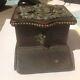 MATCH SAFE/BOX WOODEN WITH BRONZE Sculpture 1820's MUST SEE WOW