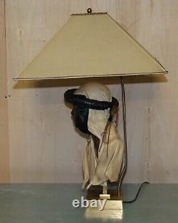 MID Century Arabian Face Lamp Signed Pourbaix Circa 1960's Must See Pictures
