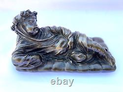 Magnificent 18c French Bronze Statue On Marble Base'must See