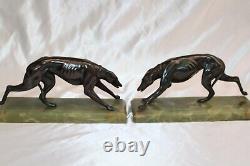 Magnificent 1900's French Bronze Onyx Pair Of Book Ends'must See