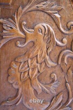 Magnificent 19c French Hand Carved Wooden Plaque Must See